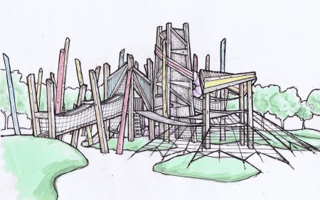 Детская площадка рисунок