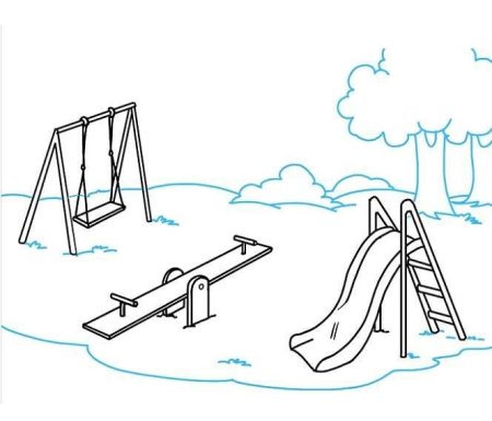 Рисование детской площадки
