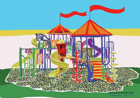 Детская площадка рисунок