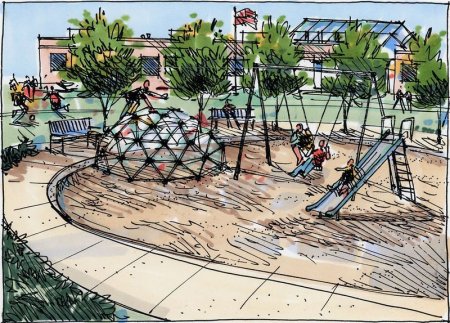 Детская площадка раскраска для детей