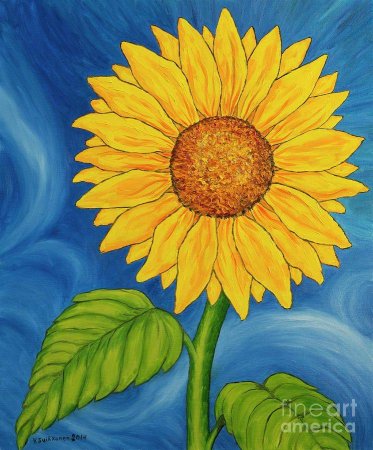 Рисунок на тему подсолнух