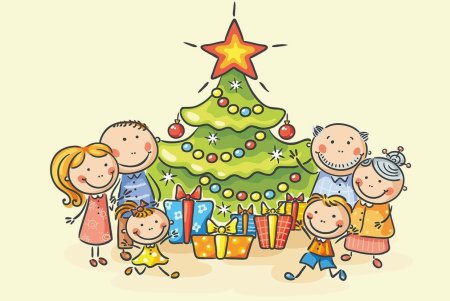 Иллюстрации на тему новогодний праздник для детей