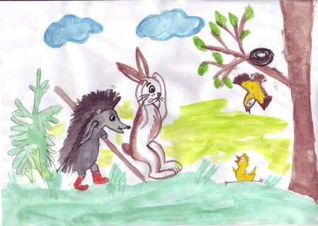 Рисунки детей по сказкам Сутеева