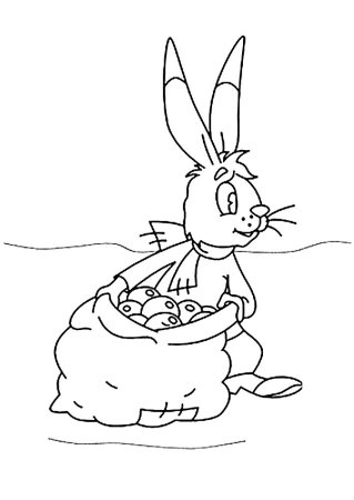 Раскраска к сказке мешок яблок Сутеева