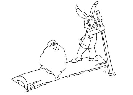 Раскраска к сказке мешок яблок Сутеева