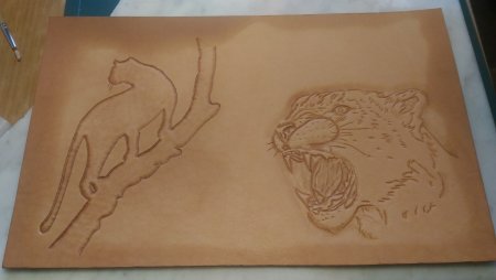 Тиснение на коже Орел