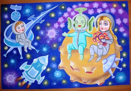 Рисование для детей космос