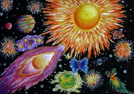 Космос в детских рисунках