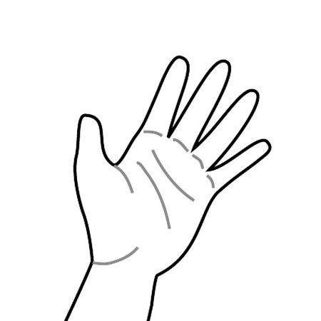 Рука раскраска для детей