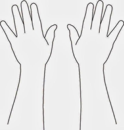 Трафарет ладони для вырезания