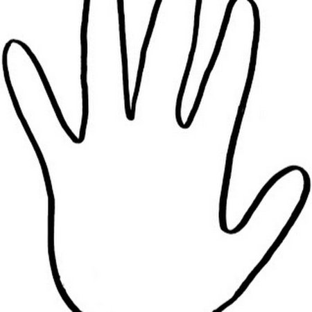Рука раскраска для детей