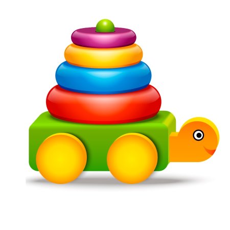 Детские игрушки на прозрачном фоне