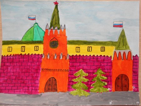 Рисунки Москвы детские
