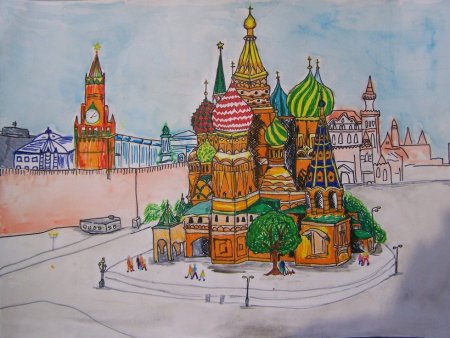 Москва рисунок для детей
