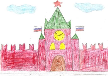 Собор Василия Блаженного в Москве рисунок для детей