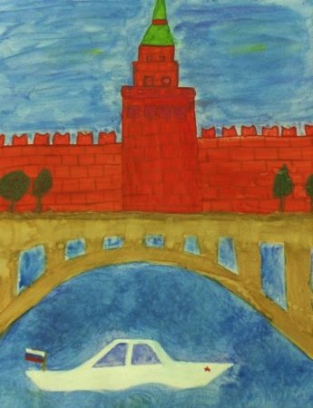 Москва рисунок для детей
