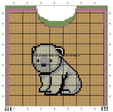 Жаккардовый узор для детского свитера