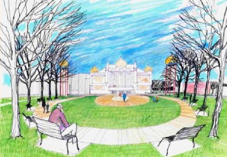 Парк сквер бульвар изо 3 класс