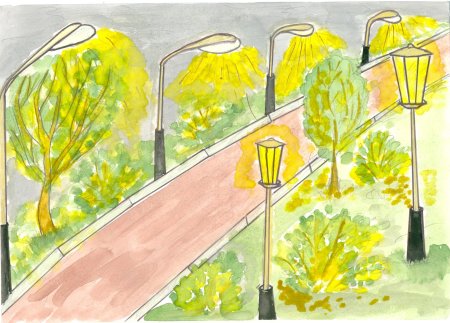 Рисование парков и скверов