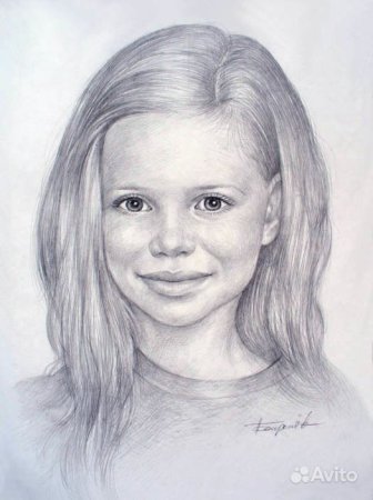 Графический портрет девочки