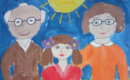 Дедушка и бабушка рисование