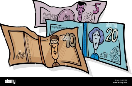 Наклейки в виде денег