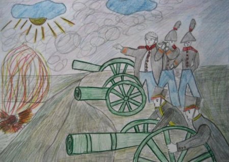 Рисунки к Бородино Лермонтова