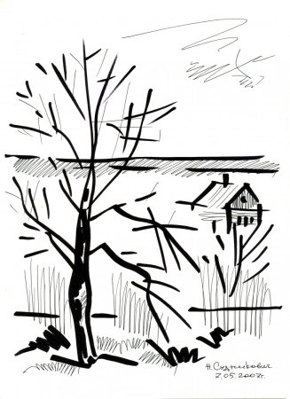 Пейзаж в графике