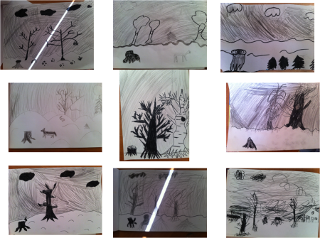 Графика зимнего леса изо