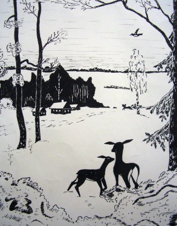 Пейзаж в графике