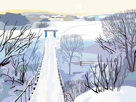 Линейный пейзаж зима