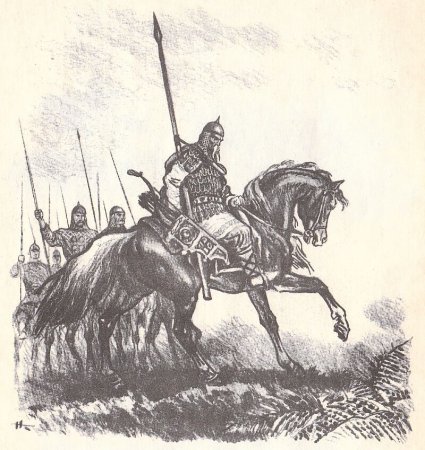 Раскраска богатырь Илья Муромец