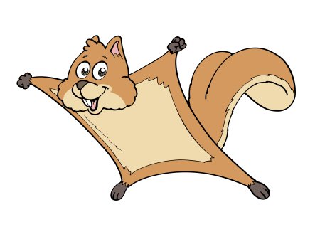 Белка летяга мультяшная