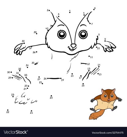 Белка летяга раскраска для детей