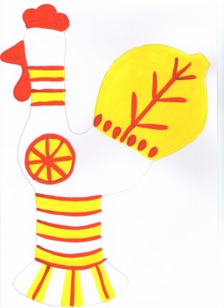 Раскраска петушок Филимоновская роспись