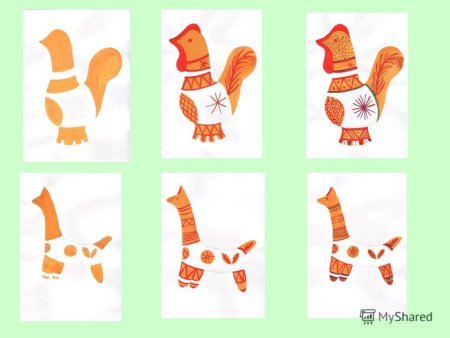 Филимоновская игрушка поэтапное рисование