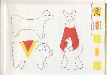 Филимоновская Каргопольская Дымковская игрушка нарисовать