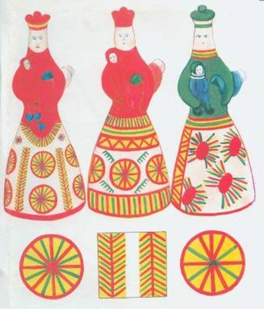Филимоновская игрушка Барыня раскраска