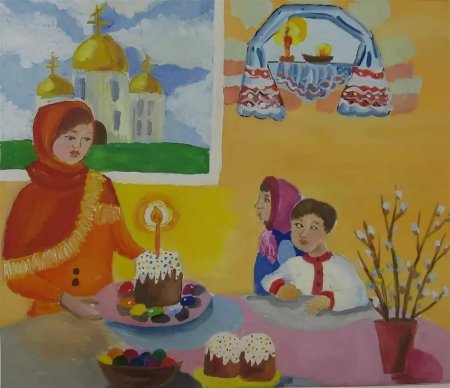 Детские пасхальные рисунки