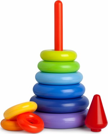 Пирамидка Росигрушка Радуга макси 2156 с мячиками, 21 деталь