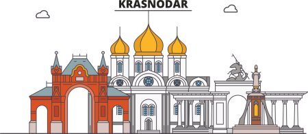 Триумфальная арка Краснодар в карандаше