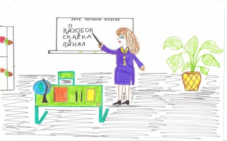 Детские рисунки ко Дню учителя