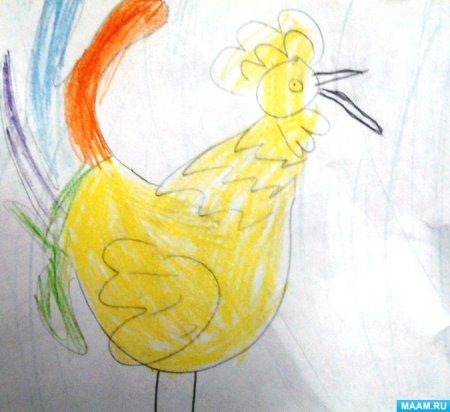 Золотой петушок рисование в подготовительной группе