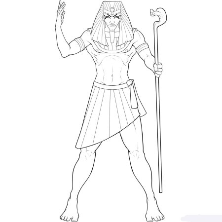 Рисунок Бога Египта Амон ра