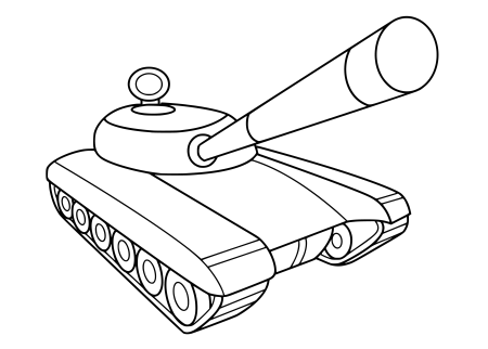 Раскраска танк т34 Военная техника