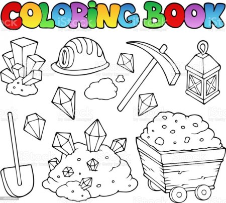 Раскраска добыча полезных ископаемых