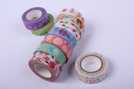 Скотч декоративный бумаж. Ассорти 3 м*1,5 см 10 шт МС-4201