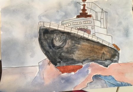 Ледокол Ленин картина художника
