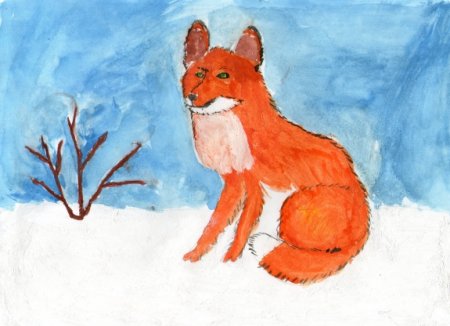 Рисование лиса старшая группа