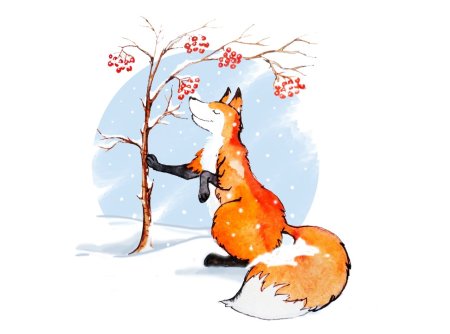 Обыкновенная лисица рисунок